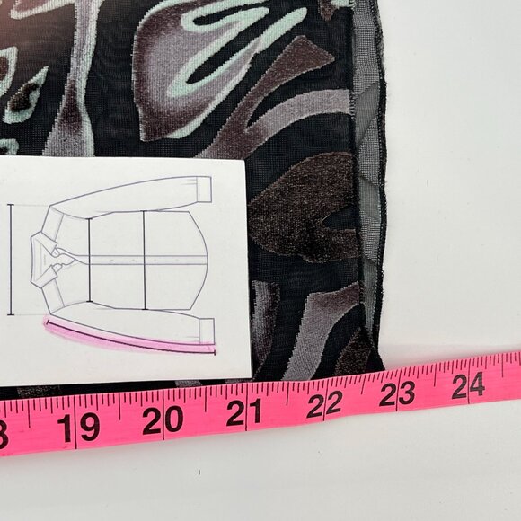 🖤Chic Sheer Burnout Velvet Blouse by Additions by Chico's  Black Brown Size 3🖤 - Picture 12 of 14